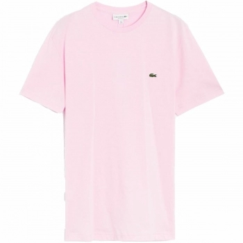 Camiseta de Manga Corta Hombre Lacoste Algodón Rosa