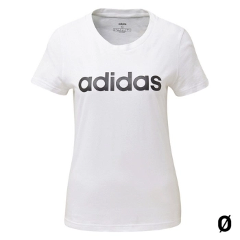 Camiseta de Manga Corta Mujer Adidas W E LIIN SLIM T DU0629 Blanco
