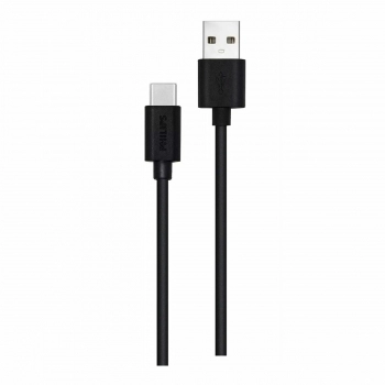 Cable USB A a USB C Philips DLC3104A/00 Carga rápida 1,2 m Negro