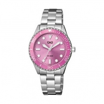 Reloj Mujer Q&Q STANDARD (Ø 36 mm) Plateado y Rosa