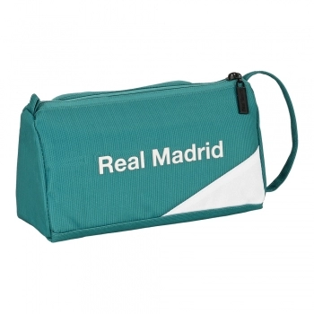 Estuche Escolar Real Madrid C.F. Blanco Verde Turquesa (20 x 11 x 8.5 cm)