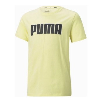 Camiseta de Manga Corta Infantil Puma  Alpha Graphic Amarillo