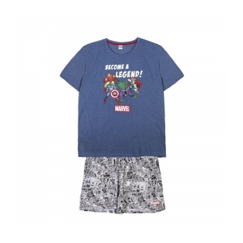 Pijama Marvel Hombre Gris Pijama Marvel Hombre Gris