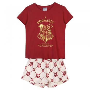 Pijama de Verano Harry Potter Mujer Rojo Oscuro