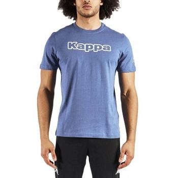 Camiseta de Manga Corta Hombre Kappa Azul