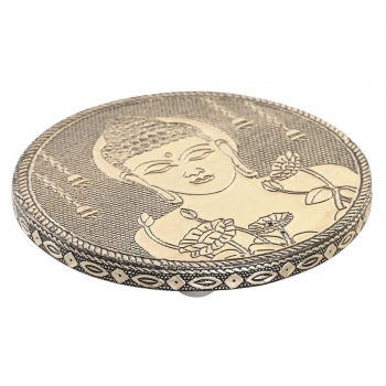 Soporte DKD Home Decor Ø 10 cm Madera Buda Aluminio Árabe Soporte DKD Home Decor Ø 10 cm Madera Buda Aluminio Árabe