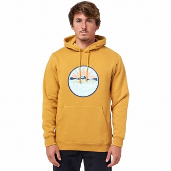Sudadera con Capucha Hombre Rip Curl Down The Line Dorado Sudadera con Capucha Hombre Rip Curl Down The Line Dorado