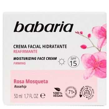 Crema Facial Hidratante Reafirmante SPF15 Rosa Mosqueta
