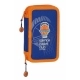 Plumier Doble Valencia Basket Azul Naranja (28 piezas)