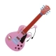 Guitarra Infantil Hello Kitty Micrófono Rosa Electrónica