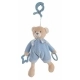 Peluche Sonajero Activity Azul Oso Pinza Terciopelo (26 cm)