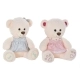 Oso de Peluche DKD Home Decor Beige Rosa Poliéster Verde Infantil Oso (2 Unidade